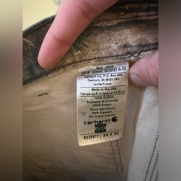 [sold]Carhartt x Realtree baggy Camo Carpenter Pants 34x30 - Picture 4 of 4